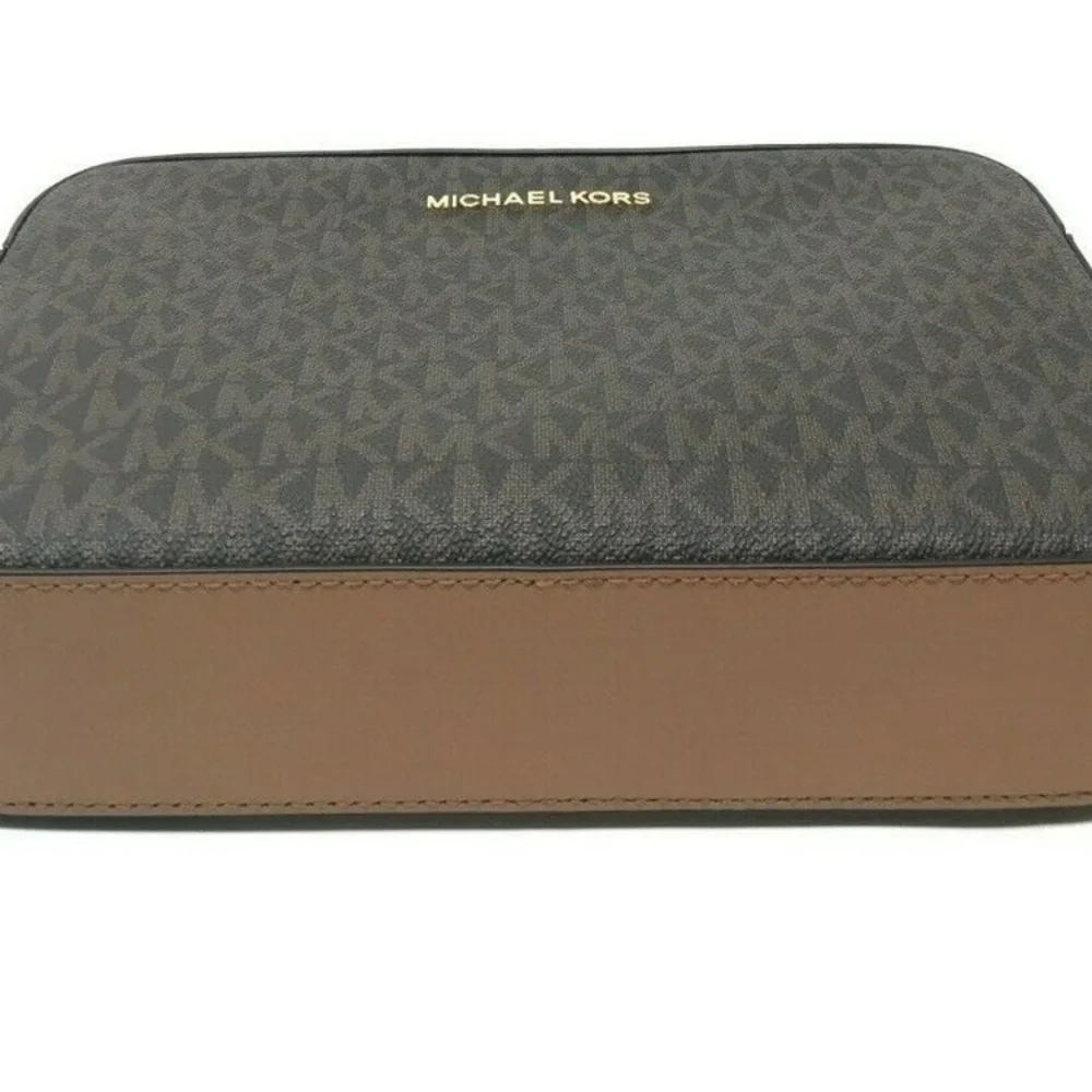 Michael Kors Brown and Tan MK Signature Crossbody Bag - Picture 6 of 6